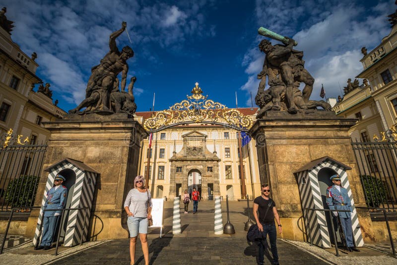 The Hradcany Square in the Prague Old Town, Czech Republic